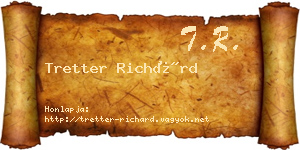 Tretter Richárd névjegykártya